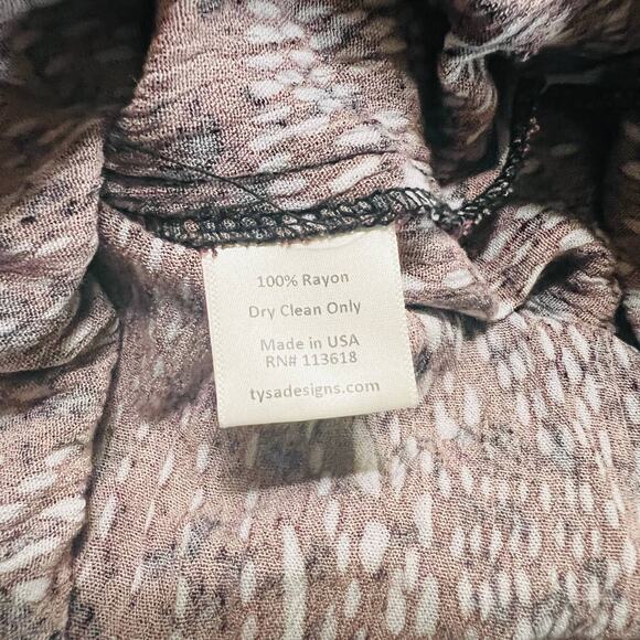 Tysa Printed Dolman Sleeve Wide Leg Cropped Jumpsuit Size L Large - Picture 6 of 9